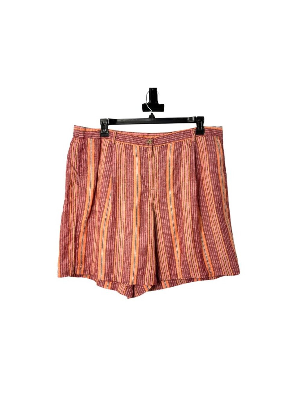 J Jill Love Linen Striped 100% Linen Shorts Women's 20 Used
